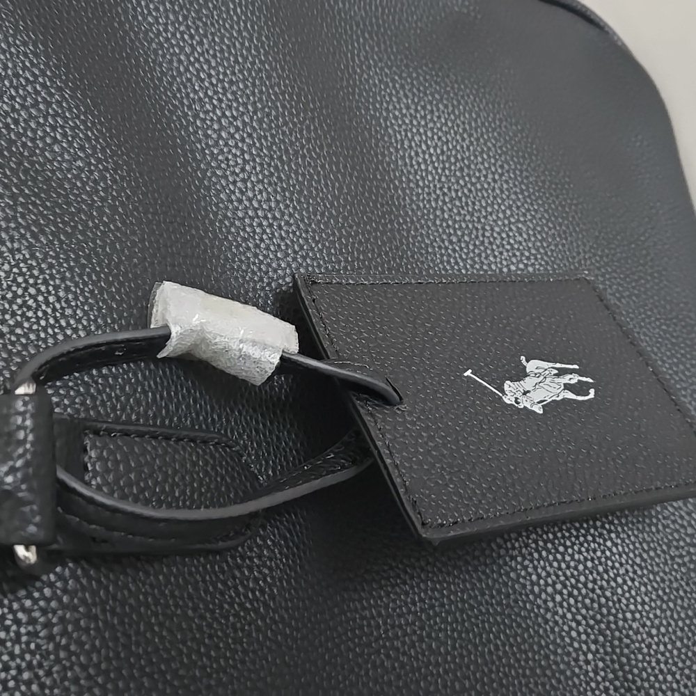 New Polo Ralph Lauren Black Duffel Bag Trvl Weeker Bag Strap & Luggage Tag - Picture 5 of 8